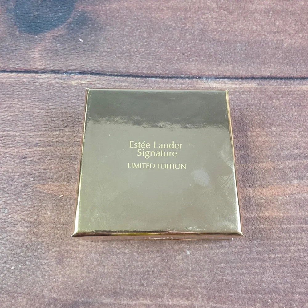 Estee Lauder Shimmer Powder Women OS Gold Good 23K Gold Plated Swarovski Compact